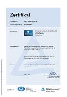 TÜV-Zertifikat ISO 14001:2015